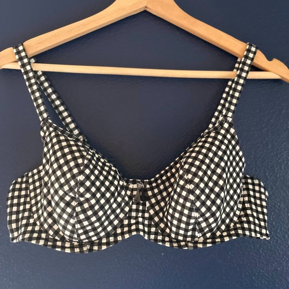 Freya MONOCHROME Check in Sweetheart Underwire Bikini Swim Top